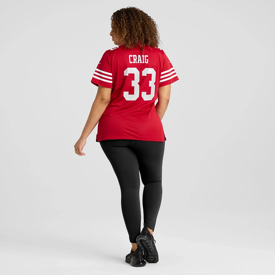 Zennovawear Roger Craig San Francisco 49ers Women's Team Retired Game Jersey - Scarlet