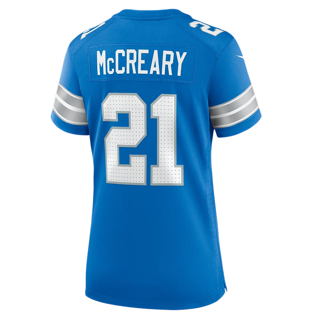 Zennovawear Roger McCreary Detroit Lions Women's Team Game Jersey - Blue