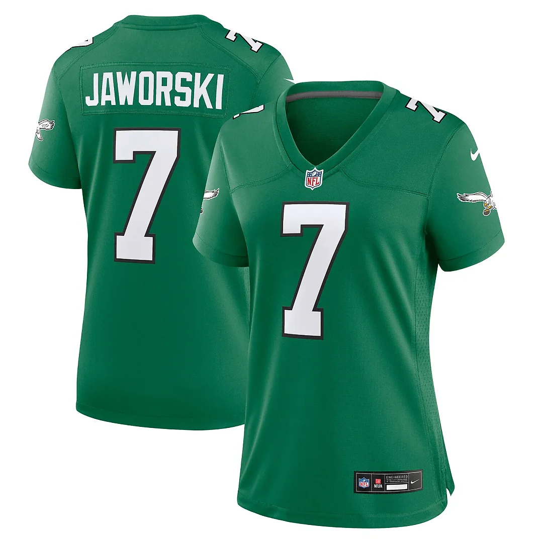 Zennovawear Ron Jaworski Philadelphia Eagles Women's Alternate Game Jersey - Kelly Green
