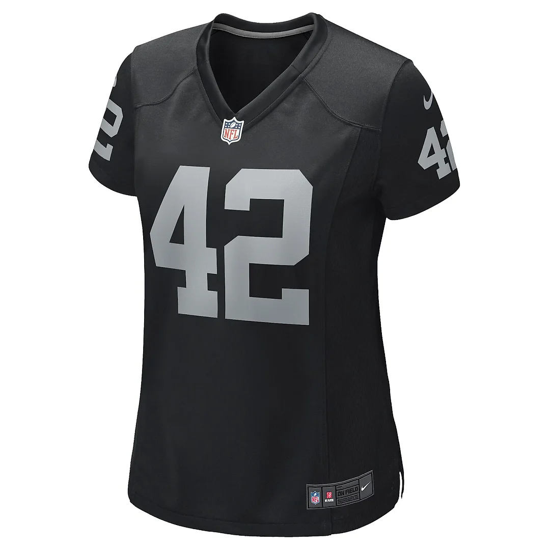 Zennovawear Ronnie Lott Las Vegas Raiders Women's Game Retired Player Jersey - Black