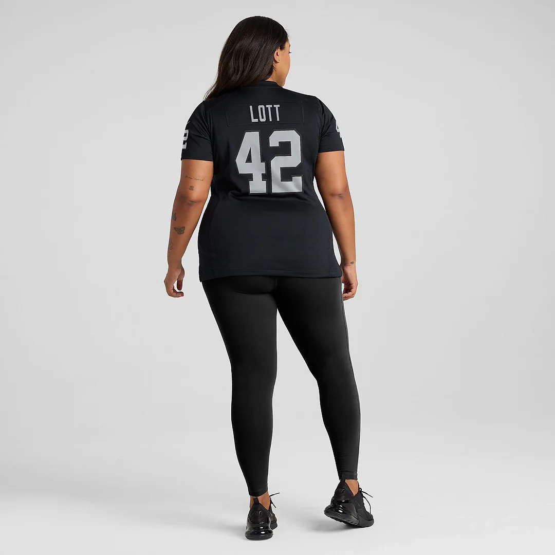 Zennovawear Ronnie Lott Las Vegas Raiders Women's Game Retired Player Jersey - Black