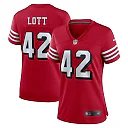 Zennovawear Ronnie Lott San Francisco 49ers Women's Alternate Game Jersey - Scarlet