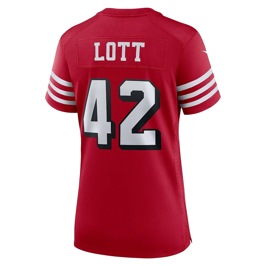 Zennovawear Ronnie Lott San Francisco 49ers Women's Alternate Game Jersey - Scarlet