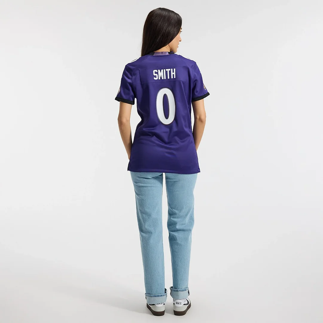 Zennovawear Roquan Smith Baltimore Ravens Women's Team Game Jersey - Purple