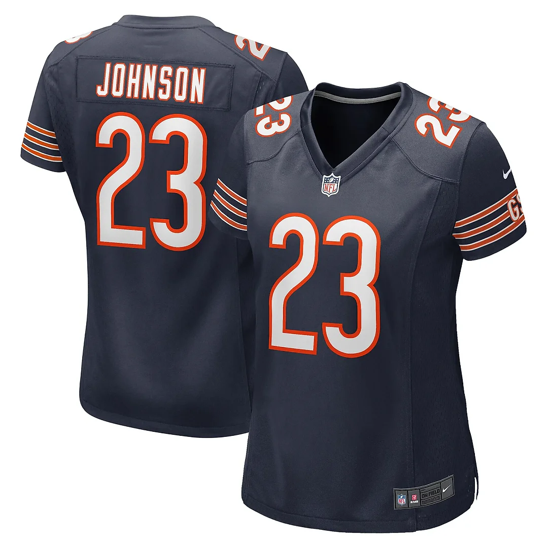 Zennovawear Roschon Johnson Chicago Bears Women's Team Game Jersey - Navy