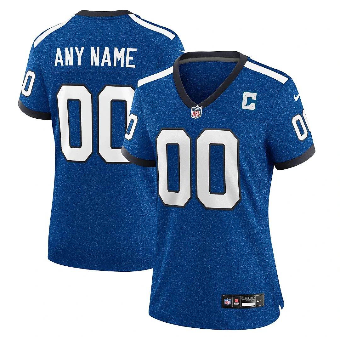 Zennovawear Indianapolis Colts Women's Indiana Nights Alternate Custom Game Jersey - Royal