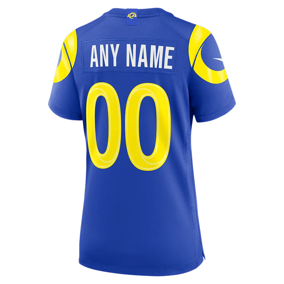Zennovawear Los Angeles Rams Women's Custom Game Jersey - Royal