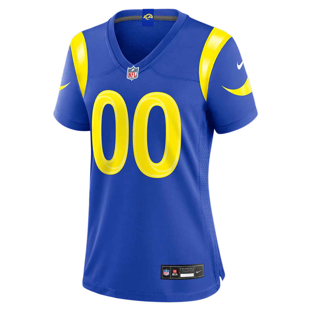 Zennovawear Los Angeles Rams Women's Custom Game Jersey - Royal