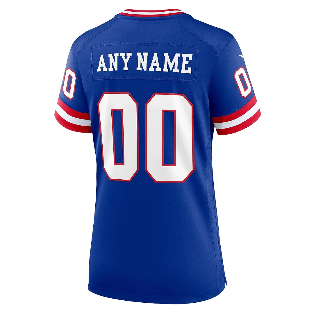 Zennovawear New York Giants Women's Classic Custom Game Jersey - Royal