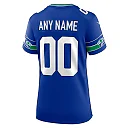 Zennovawear Seattle Seahawks Women's Throwback Custom Jersey - Royal