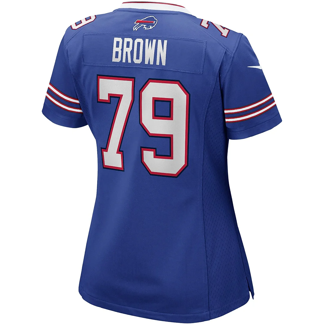 Zennovawear Ruben Brown Buffalo Bills Women's Game Retired Player Jersey - Royal