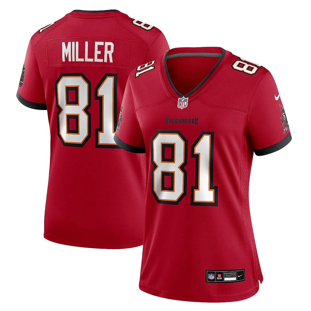 Zennovawear Ryan Miller Tampa Bay Buccaneers Women's Team Game Jersey - Red
