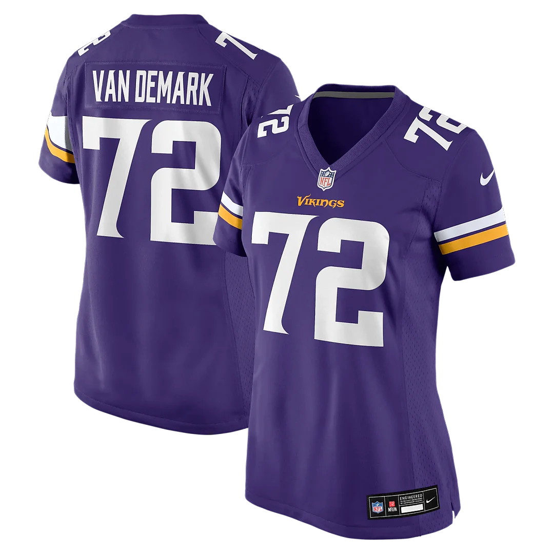 Zennovawear Ryan Van Demark Minnesota Vikings Women's Team Game Jersey - Purple