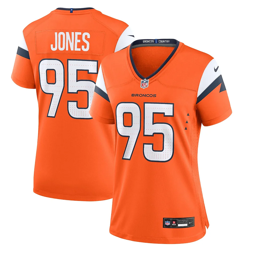 Zennovawear Sai'vion Jones Denver Broncos Women's Team Game Jersey - Orange