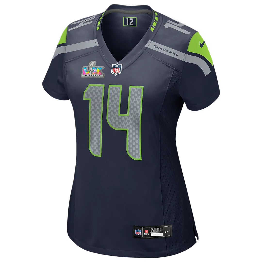 Zennovawear Sam Darnold Seattle Seahawks Women's Super Bowl LX Patch Game Jersey - College Navy