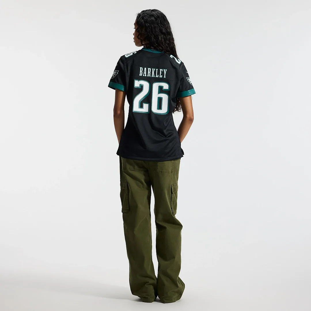 Zennovawear Saquon Barkley Philadelphia Eagles Women's Alternate Game Jersey - Black