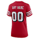 Zennovawear San Francisco 49ers Women's 80th Anniversary Alternate Custom Game Jersey - Scarlet