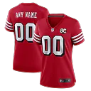 Zennovawear San Francisco 49ers Women's 80th Anniversary Alternate Custom Game Jersey - Scarlet