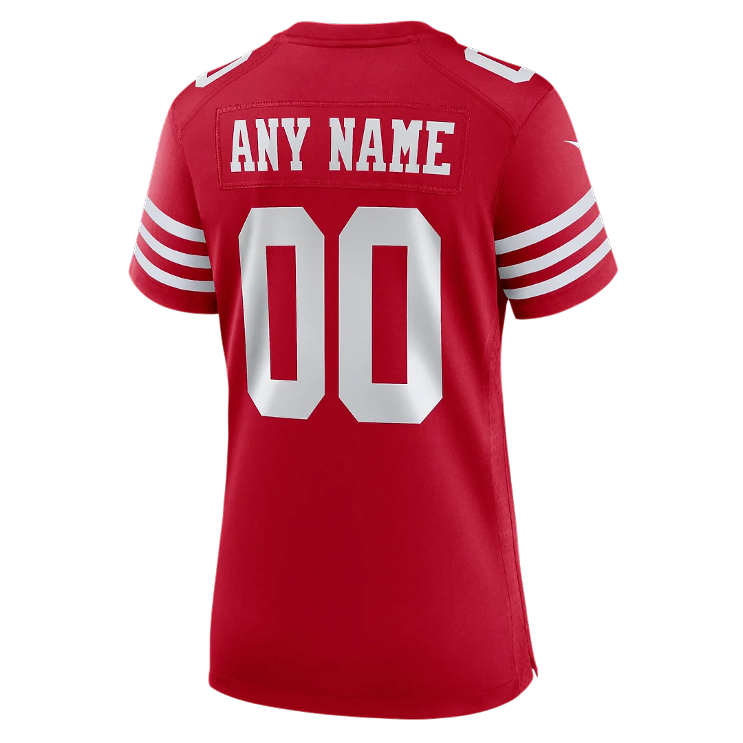 Zennovawear San Francisco 49ers Women's 80th Anniversary Custom Game Jersey - Scarlet