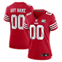 Zennovawear San Francisco 49ers Women's 80th Anniversary Custom Game Jersey - Scarlet