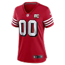 Zennovawear San Francisco 49ers Women's 80th Anniversary Alternate Custom Game Jersey - Scarlet