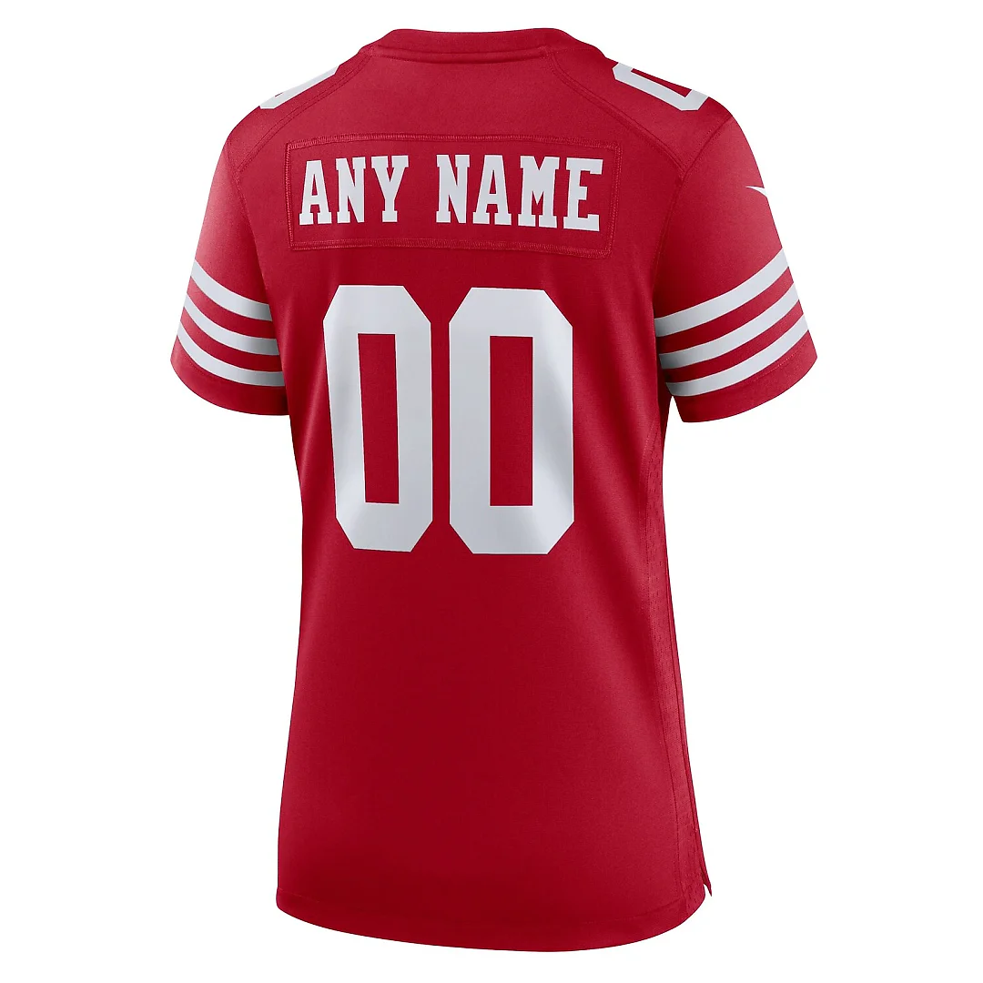 Zennovawear San Francisco 49ers Women's Game Custom Jersey - Scarlet