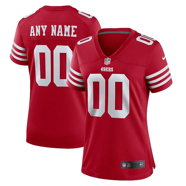 Zennovawear San Francisco 49ers Women's Game Custom Jersey - Scarlet