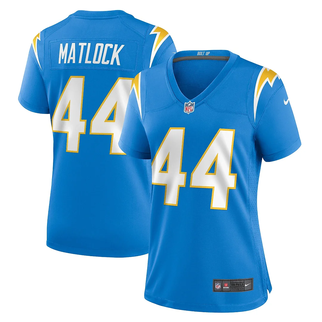 Zennovawear Scott Matlock Los Angeles Chargers Women's Game Jersey - Powder Blue