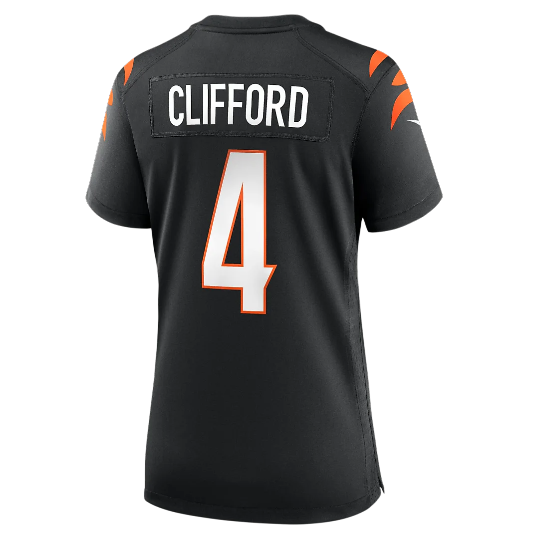 Zennovawear Sean Clifford Cincinnati Bengals Women's Team Game Jersey - Black