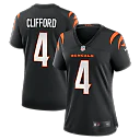 Zennovawear Sean Clifford Cincinnati Bengals Women's Team Game Jersey - Black