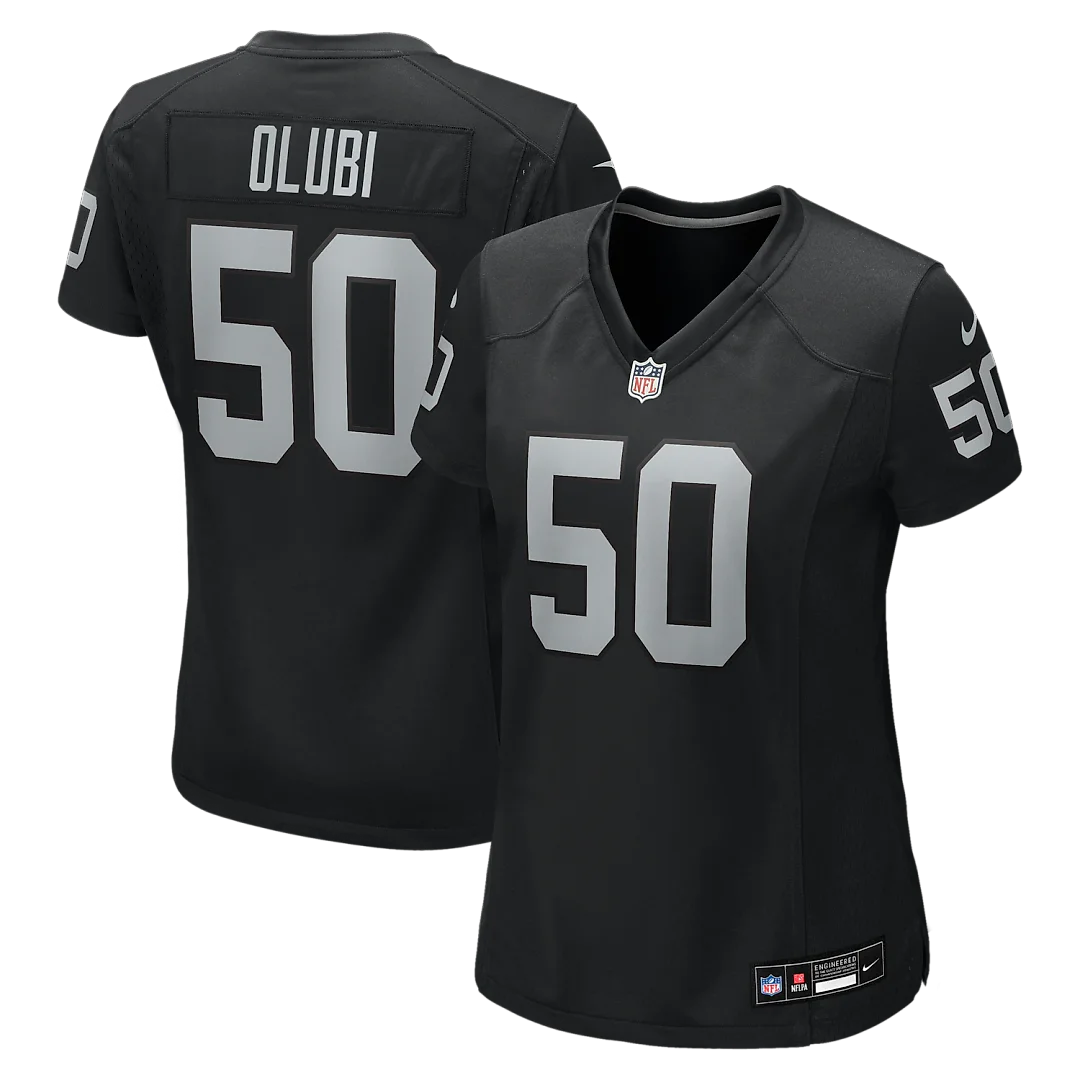 Zennovawear Segun Olubi Las Vegas Raiders Women's Team Game Jersey - Black