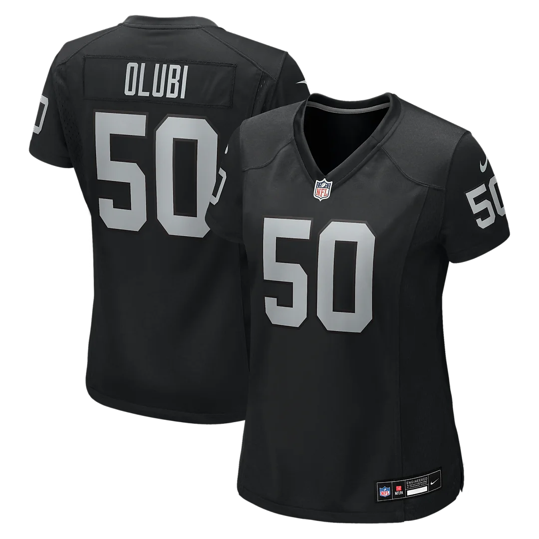 Zennovawear Segun Olubi Las Vegas Raiders Women's Team Game Jersey - Black