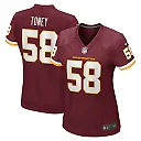 Zennovawear Shaka Toney Washington Football Team Women's Game Jersey - Burgundy