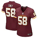 Zennovawear Shaka Toney Washington Football Team Women's Game Jersey - Burgundy