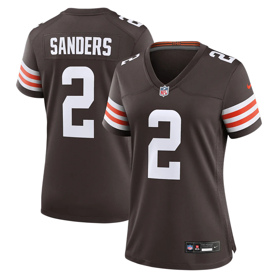 Zennovawear Shedeur Sanders Cleveland Browns Women's Team Game Jersey - Brown