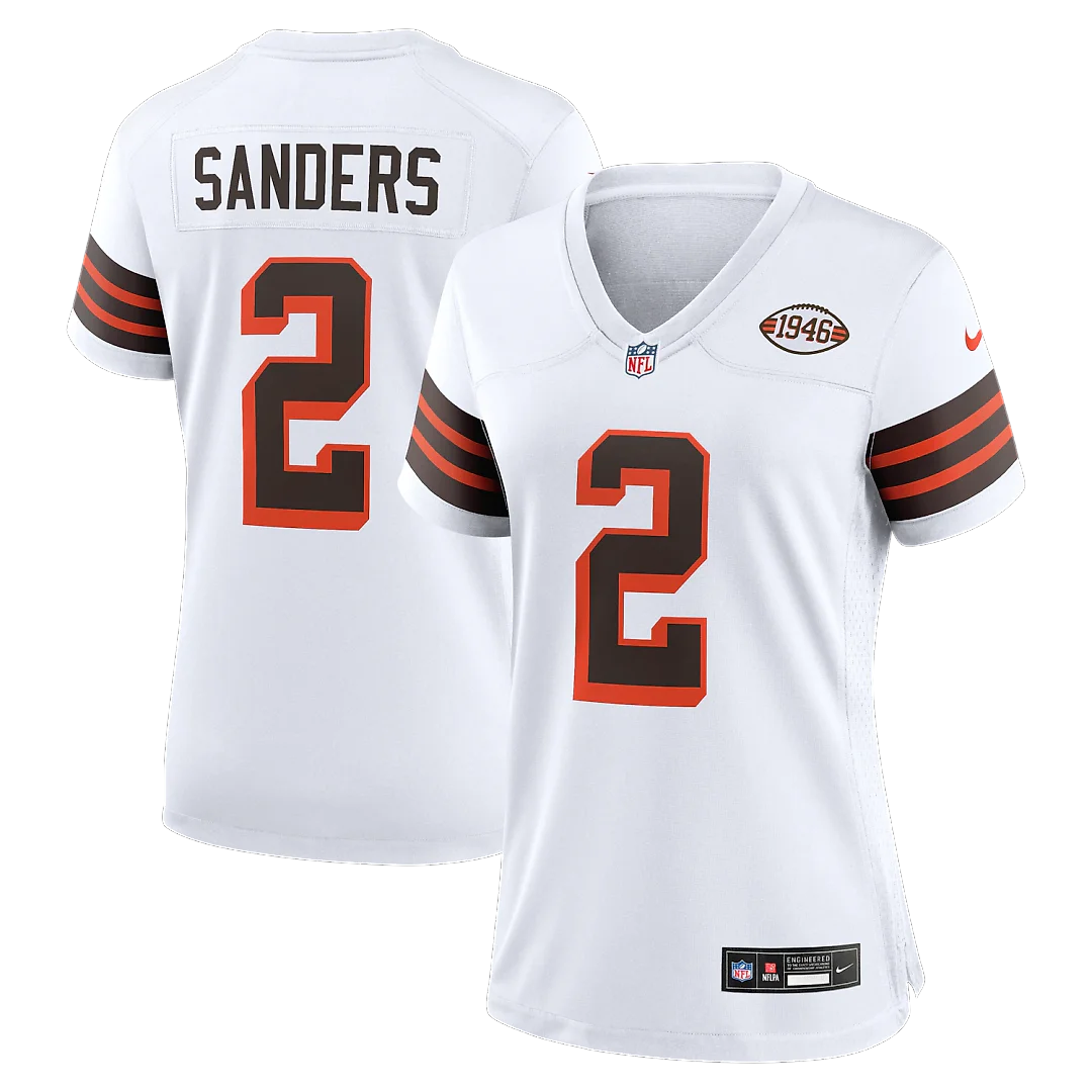 Zennovawear Shedeur Sanders Cleveland Browns Women's Alternate Game Jersey - White