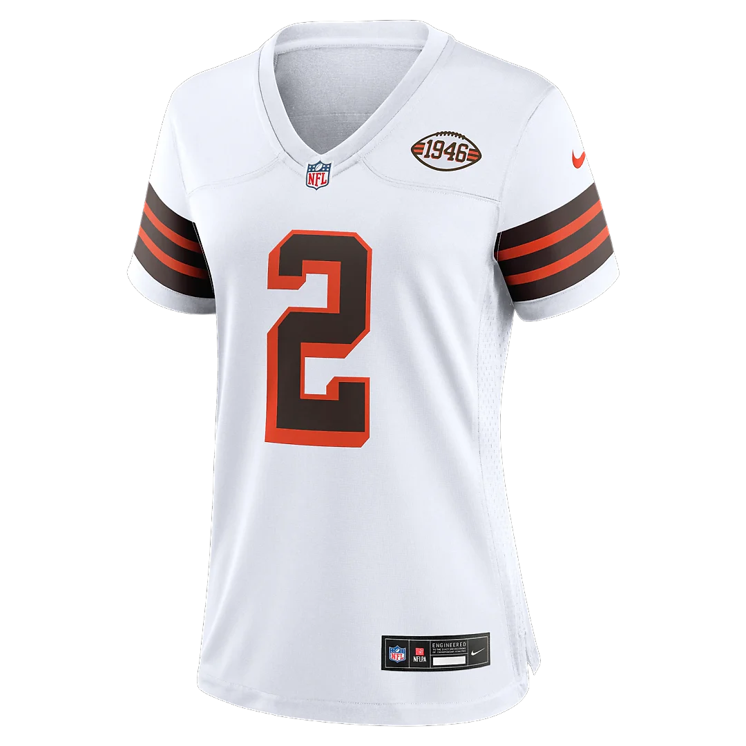 Zennovawear Shedeur Sanders Cleveland Browns Women's Alternate Game Jersey - White