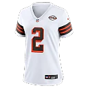Zennovawear Shedeur Sanders Cleveland Browns Women's Alternate Game Jersey - White