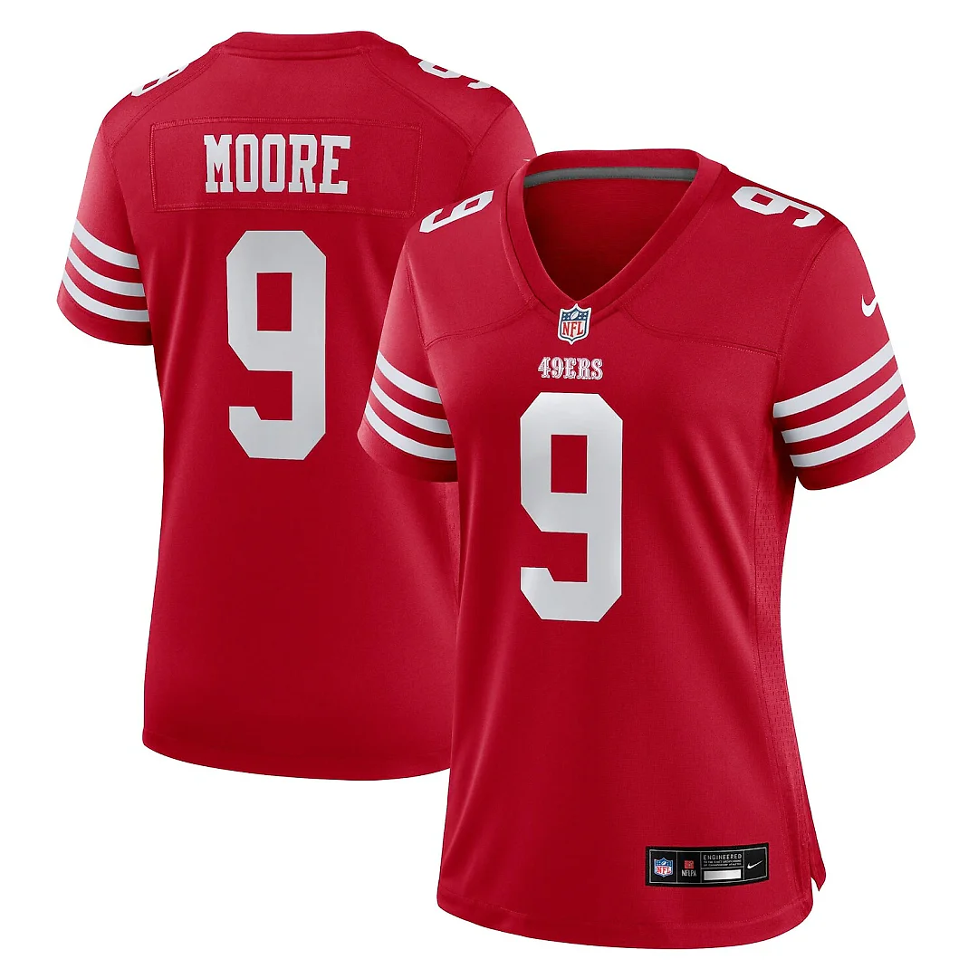 Zennovawear Skyy Moore San Francisco 49ers Women's Team Game Jersey - Scarlet