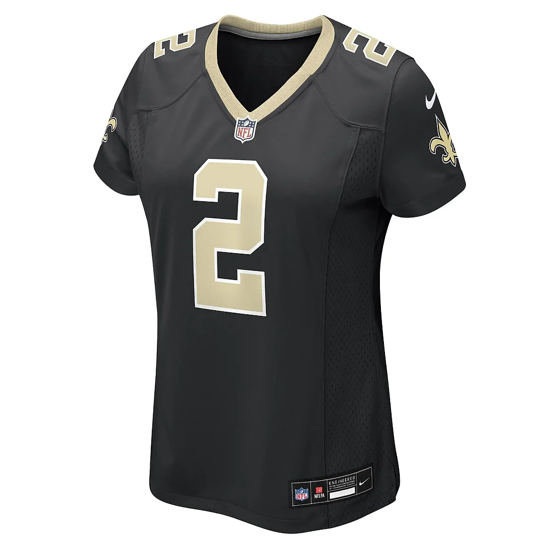 Zennovawear Spencer Rattler New Orleans Saints Women's Team Game Jersey - Black