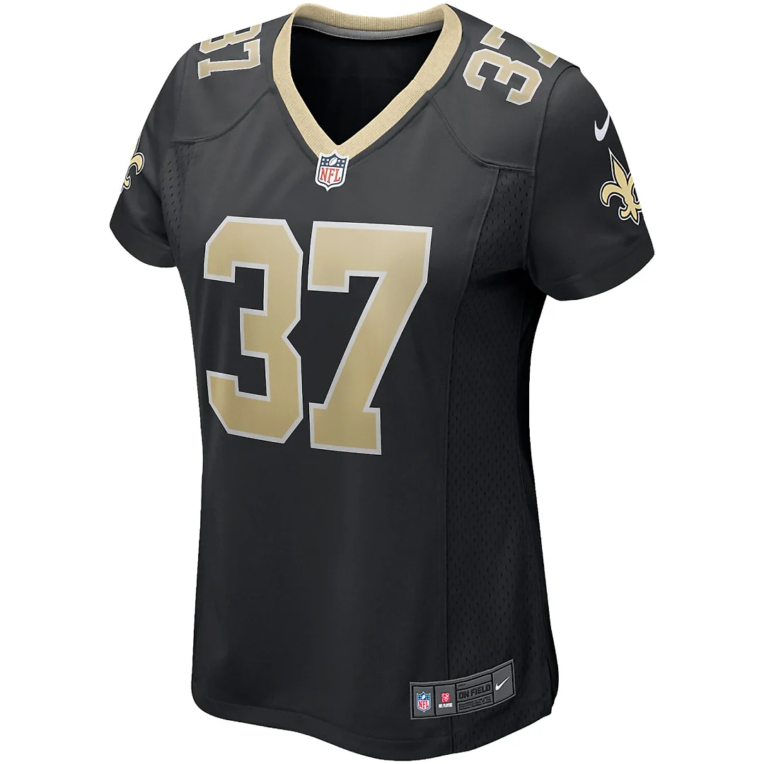 Zennovawear Steve Gleason New Orleans Saints Women's Game Retired Player Jersey - Black