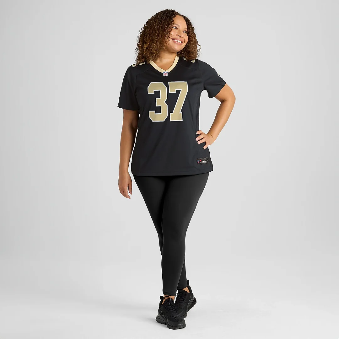 Zennovawear Steve Gleason New Orleans Saints Women's Game Retired Player Jersey - Black
