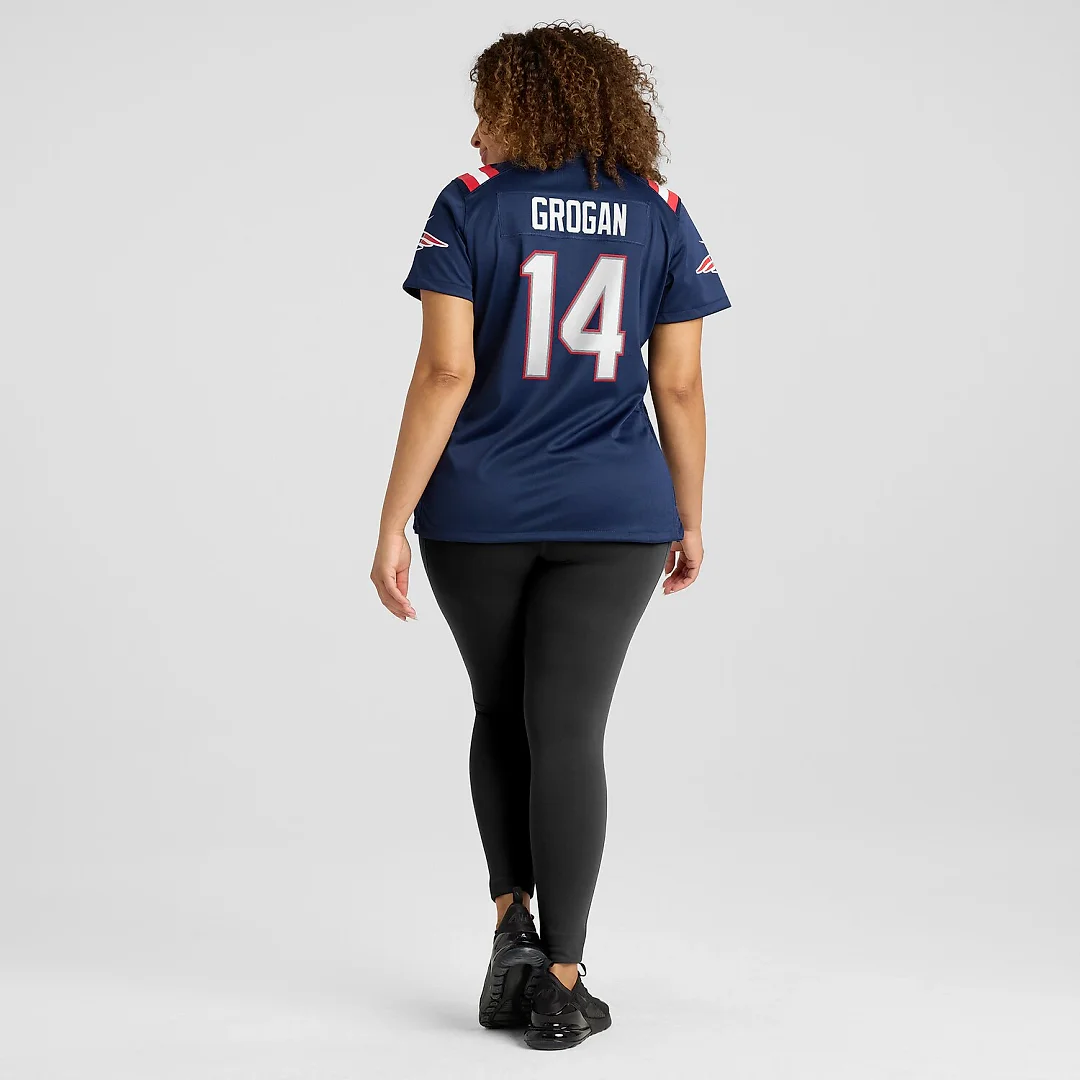 Zennovawear Steve Grogan New England Patriots Women's Game Retired Player Jersey - Navy