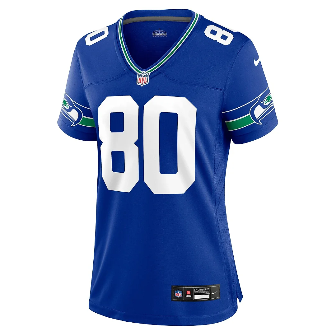 Zennovawear Steve Largent Seattle Seahawks Women's Throwback Retired Player Game Jersey - Royal