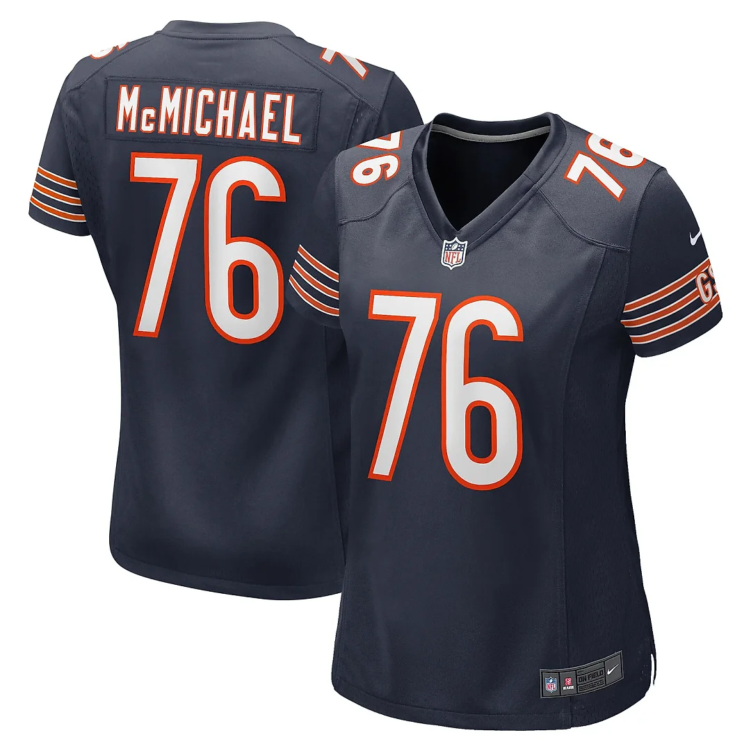 Zennovawear Steve McMichael Chicago Bears Women's Retired Player Game Jersey - Navy