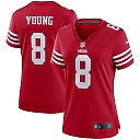 Zennovawear Steve Young San Francisco 49ers Women's Retired Player Game Jersey - Scarlet