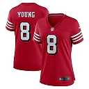 Zennovawear Steve Young San Francisco 49ers Women's Alternate Game Jersey - Scarlet