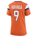Zennovawear Talanoa Hufanga Denver Broncos Women's Team Game Jersey - Orange