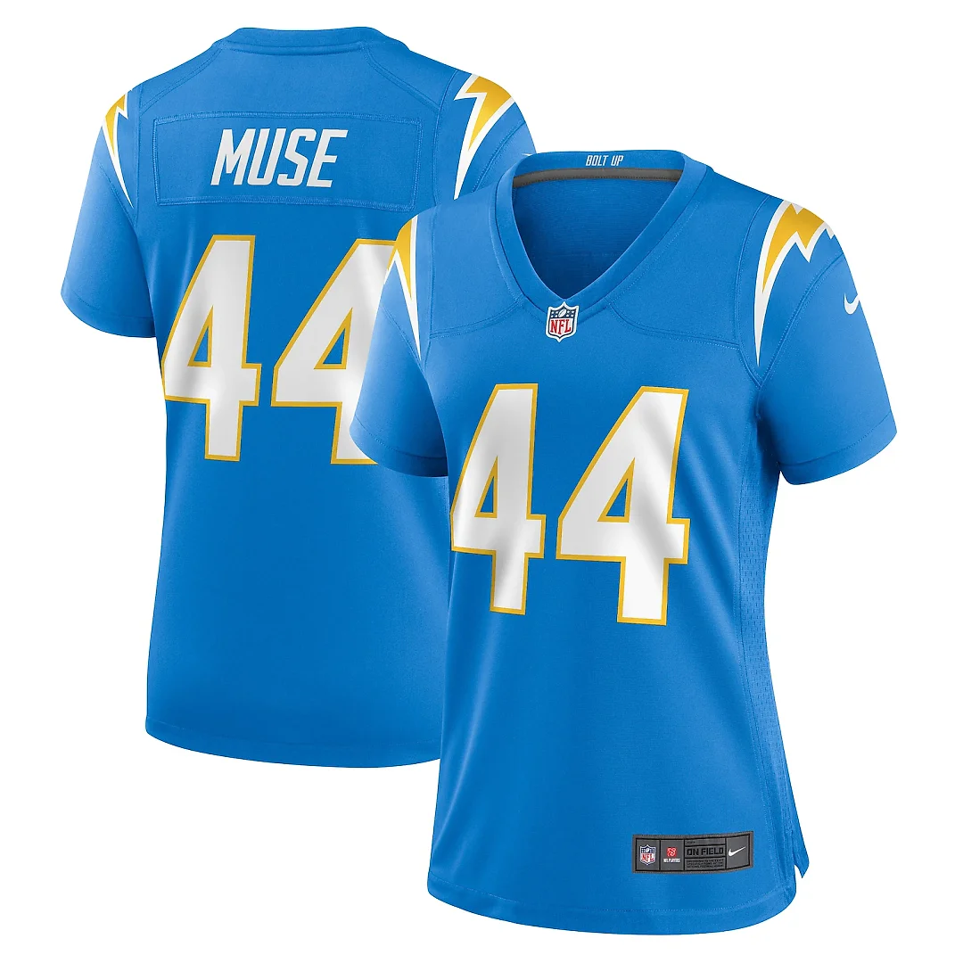 Zennovawear Tanner Muse Los Angeles Chargers Women's Team Game Jersey - Powder Blue