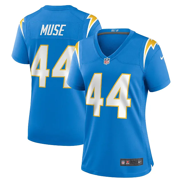Zennovawear Tanner Muse Los Angeles Chargers Women's Team Game Jersey - Powder Blue